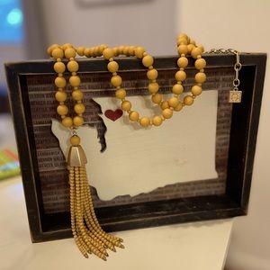Rich yellow beaded pendant necklace - Zenzii.